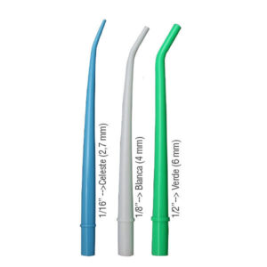 CANULAS DE SUCCION 1/4" VERDES 25 UNID