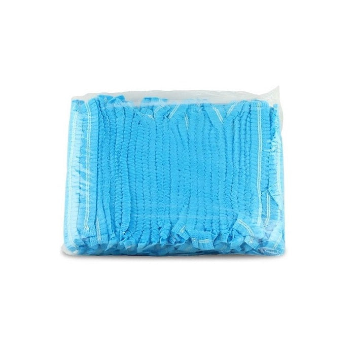 Gorro quirúrgico azul desechable, paquete de 100 unidades - BIOSAFE