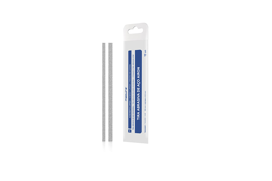 Tiras abrasivas 4mm Airon para acabado interproximal, paquete de 12 - Maquira