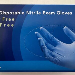 Guantes de Nitrilo sin Polvo G&M tamaño medium caja de 100 unidades