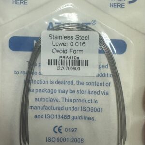 Arco inferior acero inoxidable .016 ovoide, 10 unidades - MedicalTools