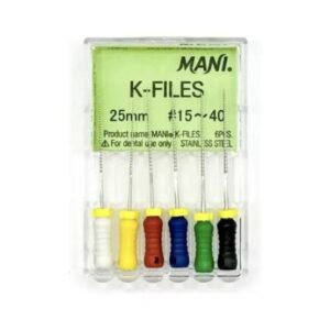 Limas K-File 25mm, numeración #15-40, caja x6 - MedicalTools
