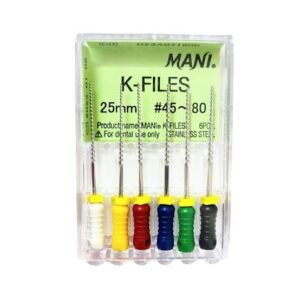 Limas K-File 25mm, numeración #45-80, caja x6 - MedicalTools