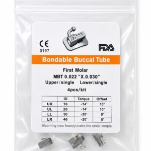 TUBOS BUCALES MOLARES (4 PIEZAS)