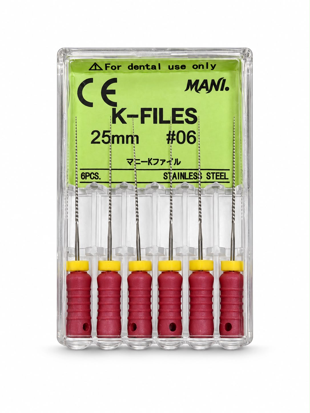 Limas K-File #06 25mm Paquete x 6 Mani